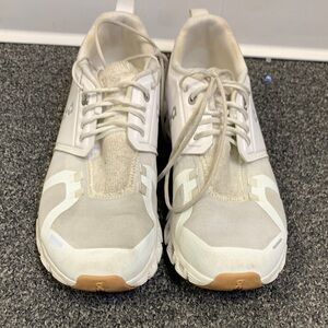 On Cloud White Athletic Sneakers